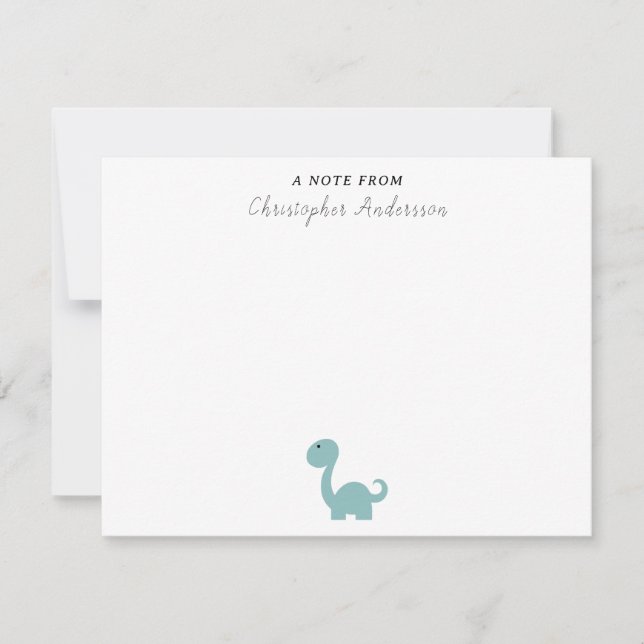 Niedliche Dinosaurier Kid ist ein Hinweis von der  Mitteilungskarte (Vorderseite)