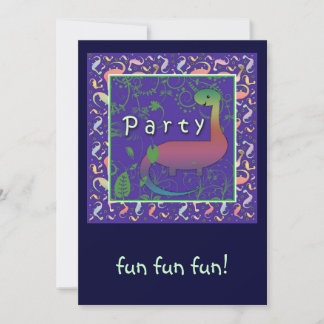 Niedliche Dinosaurier-Kindergeburtstag-Party Einla Einladung