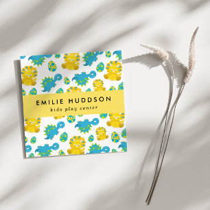 Niedliche Dinosaurier, Kinderspielzentrum, Aktivit Quadratische Visitenkarte