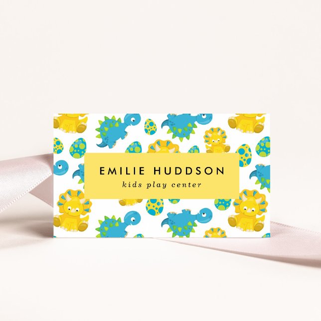Niedliche Dinosaurier, Kinderspielzentrum, Aktivit Visitenkarte (Von Creator hochgeladen)