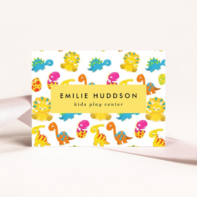Niedliche Dinosaurier, Kinderspielzentrum, Aktivit Visitenkarte (Von Creator hochgeladen)