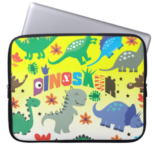 Niedliche Dinosaurier-Laptop-Tasche Laptopschutzhülle
