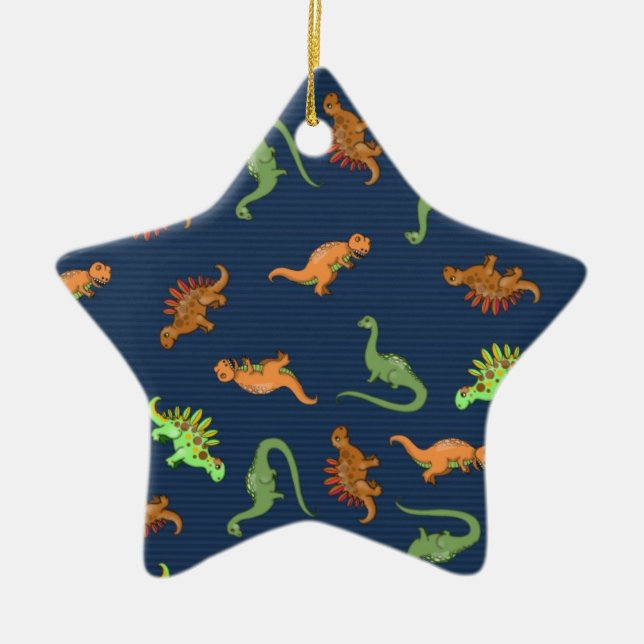 Niedliche Dinosaurier Muster Keramik Ornament (Vorne)