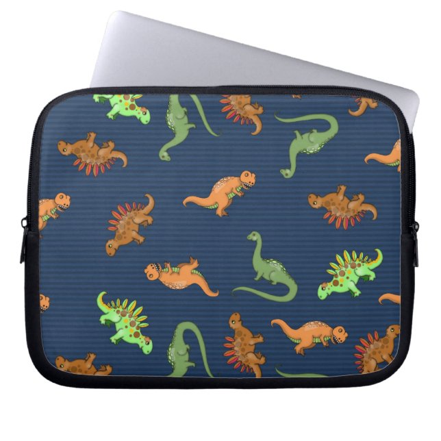 Niedliche Dinosaurier Muster Laptopschutzhülle (Vorderseite)