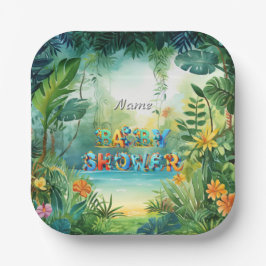 Niedliche Dinosaurier-Papierplatte Pappteller