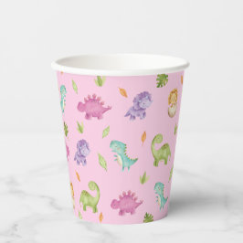 Niedliche Dinosaurier Party T-Rex Brontosaurus Pin Pappbecher