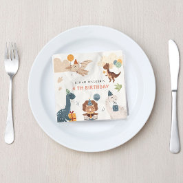 Niedliche Dinosaurier Party Tiere Kindergeburtstag Serviette