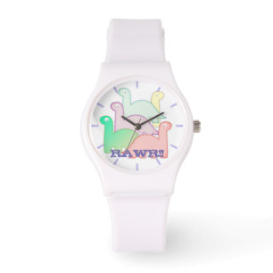 Niedliche Dinosaurier Pastel Colorful Armbanduhr