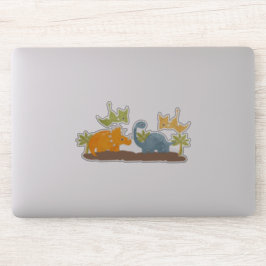 Niedliche Dinosaurier prähistorische Tierwelt Aufkleber