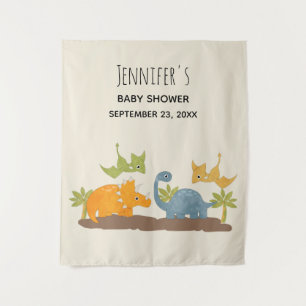 Niedliche Dinosaurier Prähistorische Wildlife Baby Wandteppich