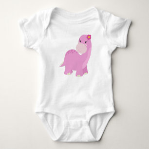 Niedliche Dinosaurier, rosa Dinosaurier, Girl Dino Baby Strampler