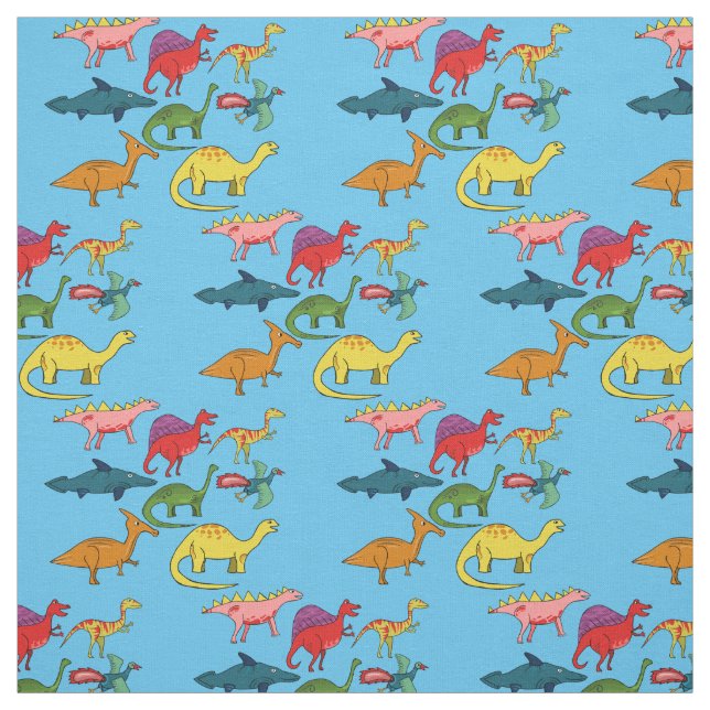 Niedliche Dinosaurier-Sammlung Thunder_Cove Stoff (Muster)
