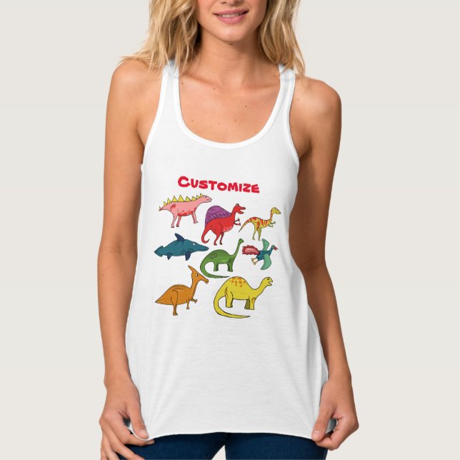 Niedliche Dinosaurier-Sammlung Thunder_Cove Tank Top (Vorderseite)