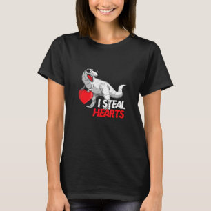 Niedliche Dinosaurier-Sonnenbrille Ich stehle Herz T-Shirt