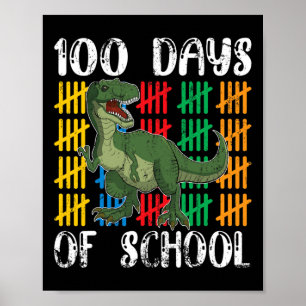 Niedliche Dinosaurier Studentenjungen Kinder geben Poster