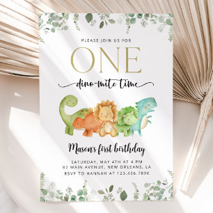 Niedliche Dinosaurier, T-Rex, Jurassic, erster Geb Einladung