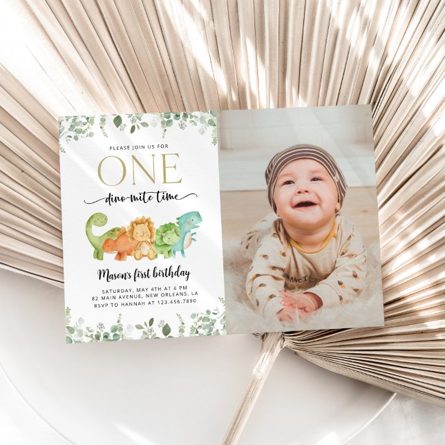 Niedliche Dinosaurier, T-Rex, Jurassic, erster Geb Einladung (Von Creator hochgeladen)