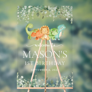 Niedliche Dinosaurier, T-Rex, Jurassic, Geburtstag Acrylschild