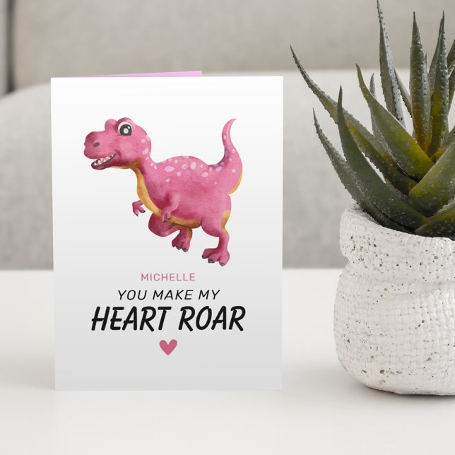 Niedliche Dinosaurier-Valentinstag-Karte Karte (Von Creator hochgeladen)