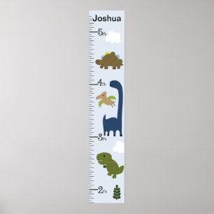 Niedliche Dinosaurier Wachstumsdiagramm Behalten a Poster