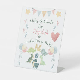 Niedliche Dinosaurier Wasserfarbe Kinderdusche Ros Sockelschild