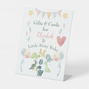 Niedliche Dinosaurier Wasserfarbe Kinderdusche Ros Sockelschild