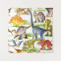 Niedliche Dinosaurier Wasserfarbe Nahtlose Kunst