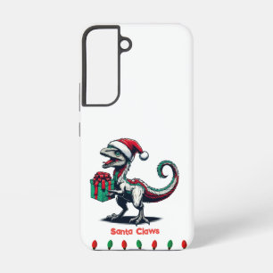 Niedliche Dinosaurier-Weihnachtsmannmütze Samsung Galaxy Hülle