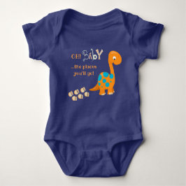 Niedliche Dinosaurierspuren Baby Strampler