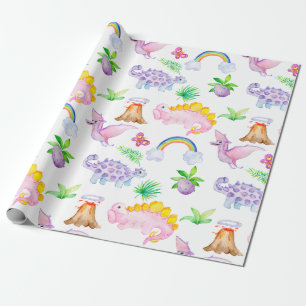 NIEDLICHE DINOSAURS GESCHENKPAPIER