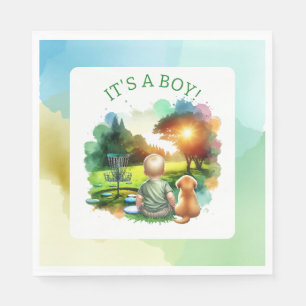 Niedliche Disk Golf Boy's Baby Shower Das ist ei Serviette