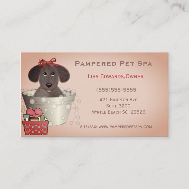 Niedliche Dog Grooming Business Cards Visitenkarte (Vorderseite)