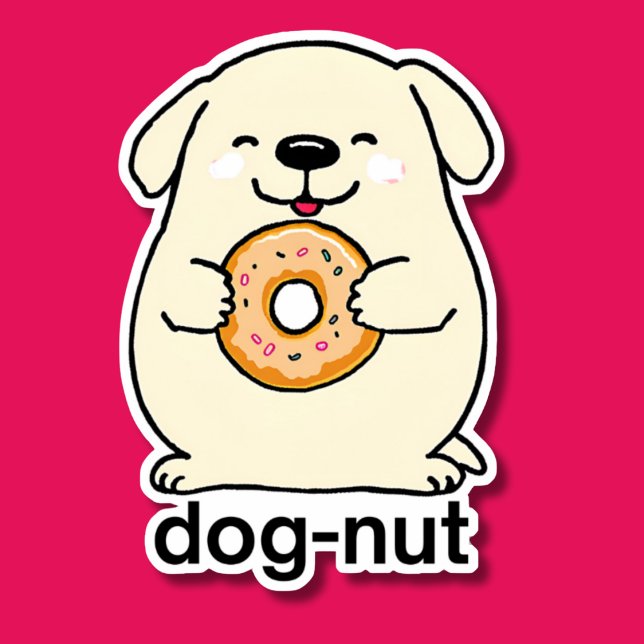 Niedliche Dog-Nut wasserdicht Aufkleber (Von Creator hochgeladen)