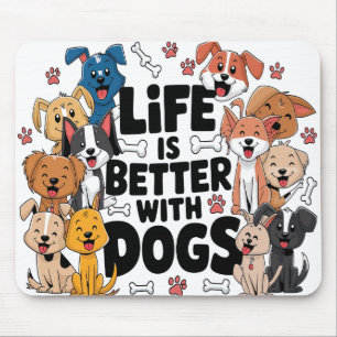 Niedliche Dog-Quotes/Redewendungen Mousepad