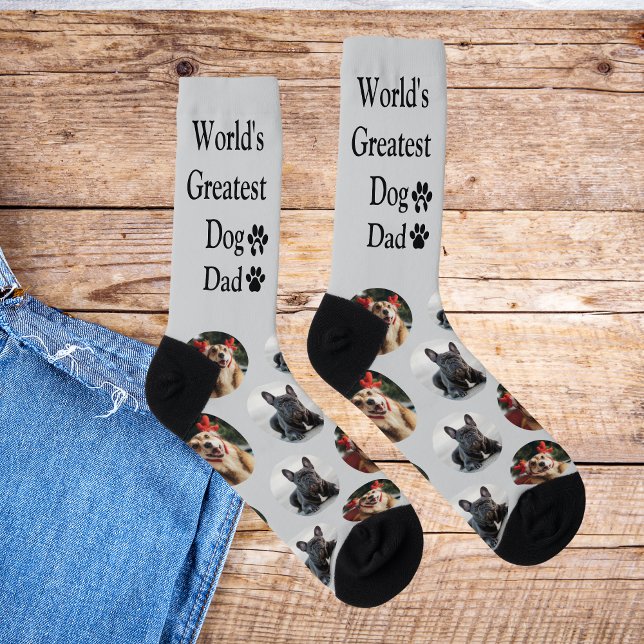 Niedliche Dog Vater Foto Socken für benutzerdefini (Von Creator hochgeladen)