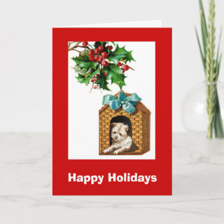 Niedliche Doggie Weihnachtskarte Feiertagskarte