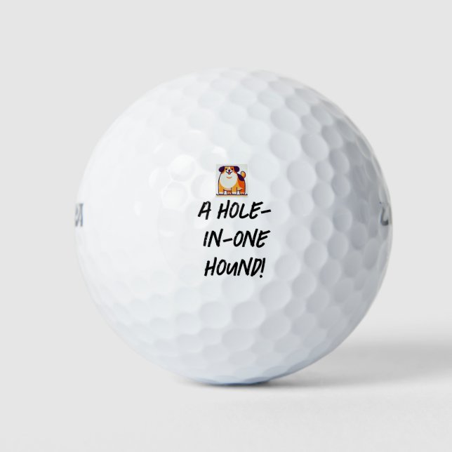 Niedliche Doggy Golf Balls Golfball (Vorderseite)