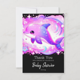 Niedliche Dolphin-Babydusche Dankeskarte