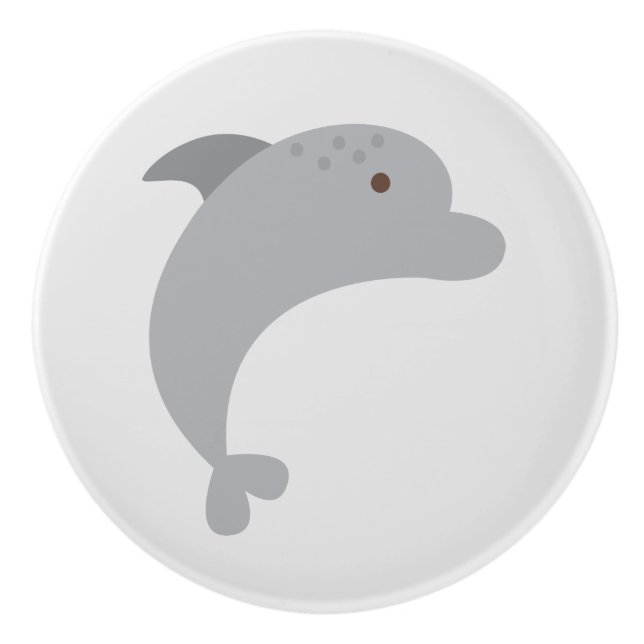 Niedliche Dolphin-Keramik Keramikknauf (Vorderseite)