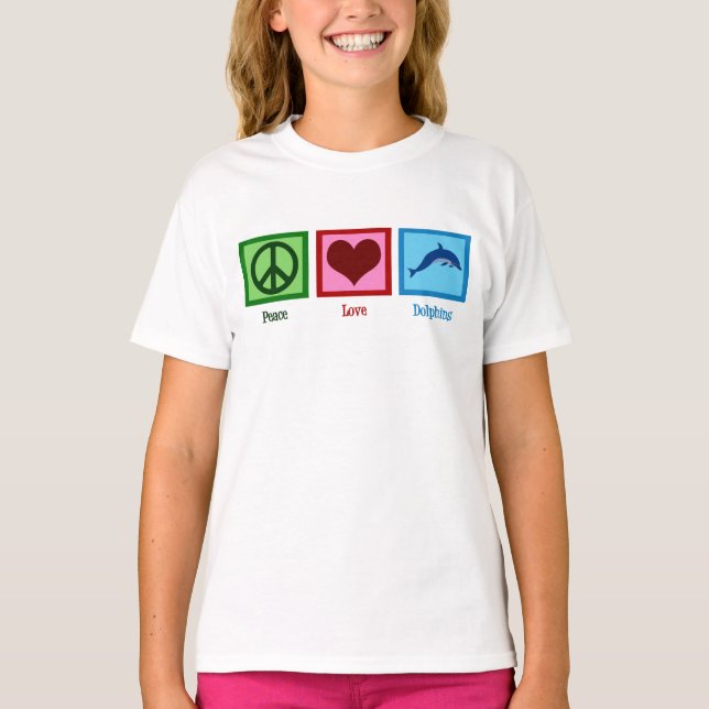 Niedliche Dolphin Mascot Liebe Dolphinen Kinder T-Shirt (Vorderseite)
