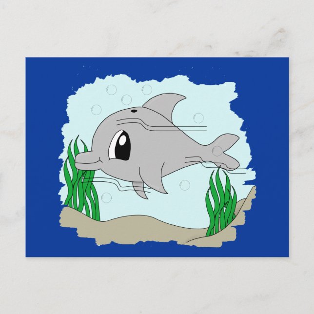 Niedliche Dolphin Postkarte (Vorderseite)