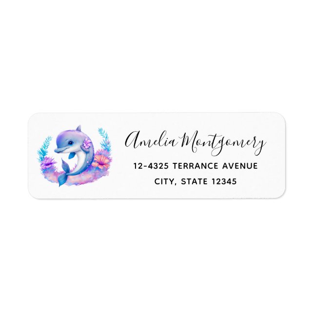 Niedliche Dolphin Sea-Creative-Adresse (Vorne)