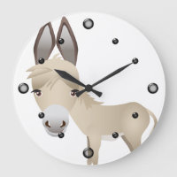 Niedliche Donkey-Wall-Uhr