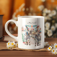 Niedliche Donkeys | Happy Little Tasse Monogram