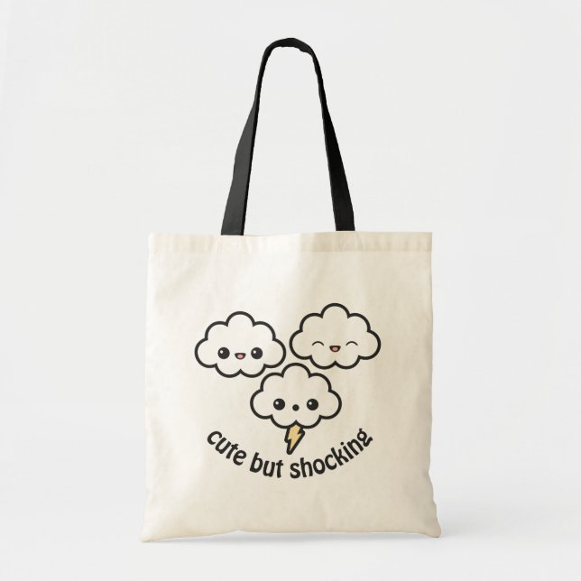 Niedliche Donner-Wolken Tragetasche (Vorne)