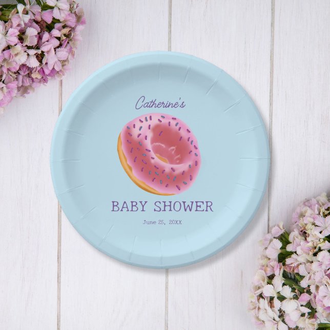Niedliche Donut-Babydusche Pappteller (Von Creator hochgeladen)