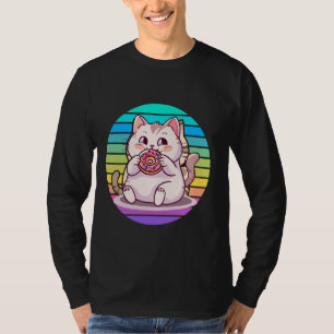 Niedliche Donut Katze mit der Sonne, Jungen, Mädch T-Shirt