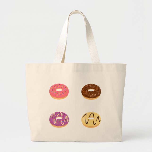 Niedliche Donut Muster Tote Tasche (Vorne)