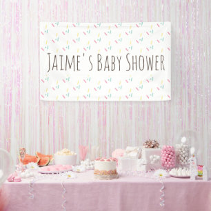 Niedliche Donut Sprinkles Babydusche Banner