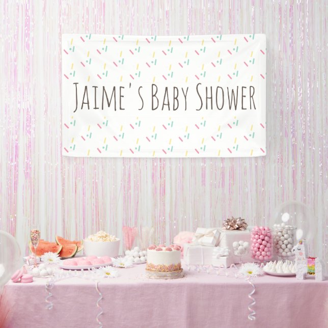 Niedliche Donut Sprinkles Babydusche Banner (Party)